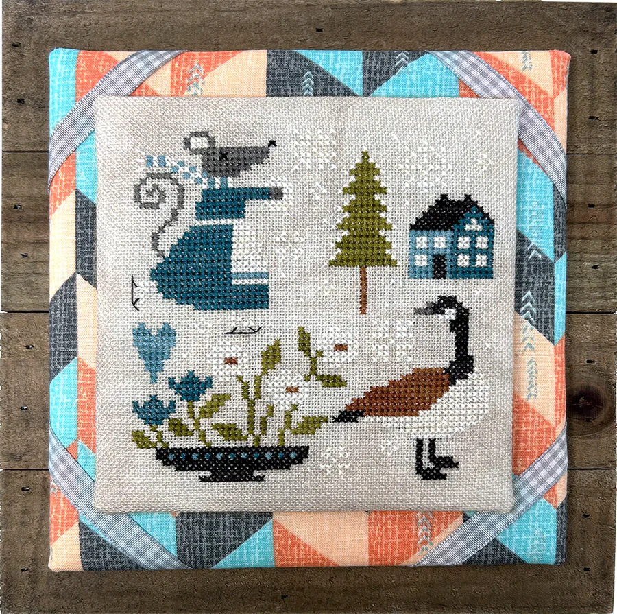 Mouse's Snow Day - Tiny Modernist - Cross Stitch Pattern