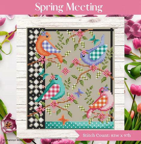 PREORDER Spring Meeting - Shannon Christine - Cross Stitch Pattern, Needlecraft Patterns, The Crafty Grimalkin - A Cross Stitch Store