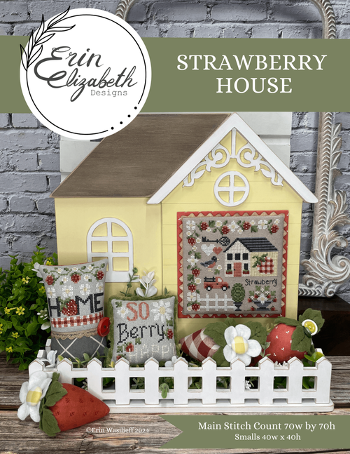 Strawberry House by Erin Elizabeth Designs - Cross Stitch Pattern