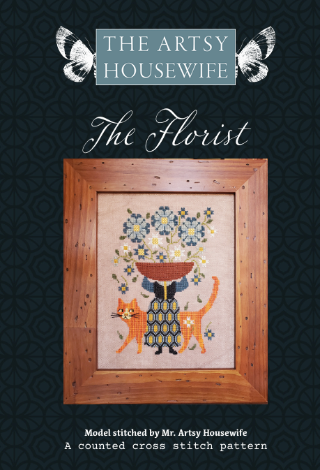 PREORDER The Florist - Artsy Housewife - Cross Stitch Pattern, Needlecraft Patterns, The Crafty Grimalkin - A Cross Stitch Store