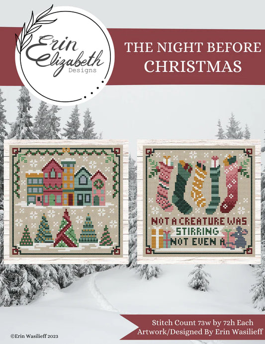 The Night Before Christmas by Erin Elizabeth Designs - Cross Stitch Pattern, Needlecraft Patterns, The Crafty Grimalkin - A Cross Stitch Store