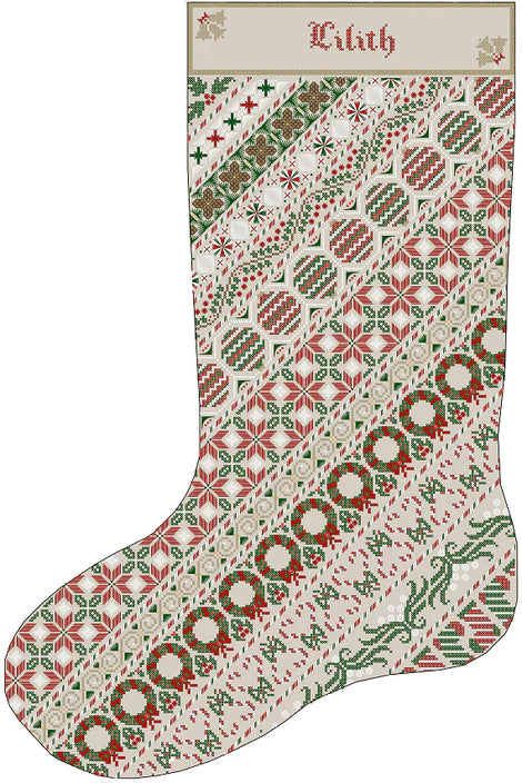 Twisted Christmas Stocking - Northern Expressions Needlework, The Crafty Grimalkin - A Cross Stitch Store