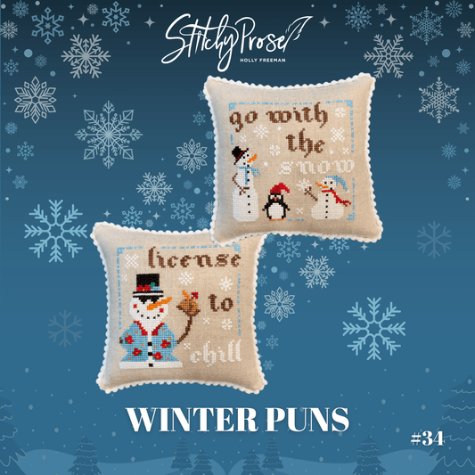 Winter Puns - Stitchy Prose - Cross Stitch Pattern