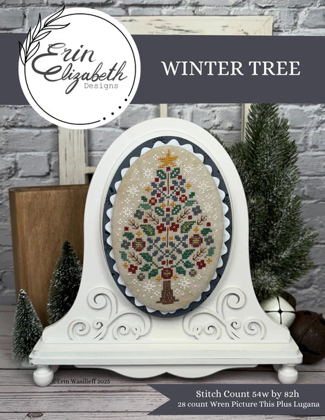 PREORDER Winter Tree - Erin Elizabeth Designs - Cross Stitch Pattern, Needlecraft Patterns, The Crafty Grimalkin - A Cross Stitch Store