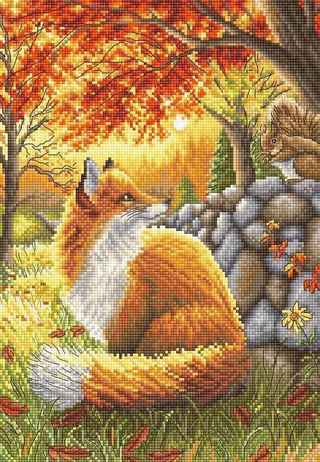 A Friend for Little Fox L8061 Counted Cross Stitch Kit, Needlecraft Kits, The Crafty Grimalkin - A Cross Stitch Store