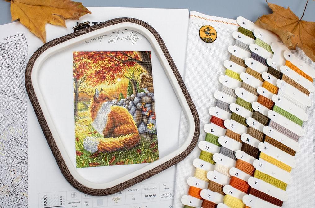 A Friend for Little Fox L8061 Counted Cross Stitch Kit, Needlecraft Kits, The Crafty Grimalkin - A Cross Stitch Store