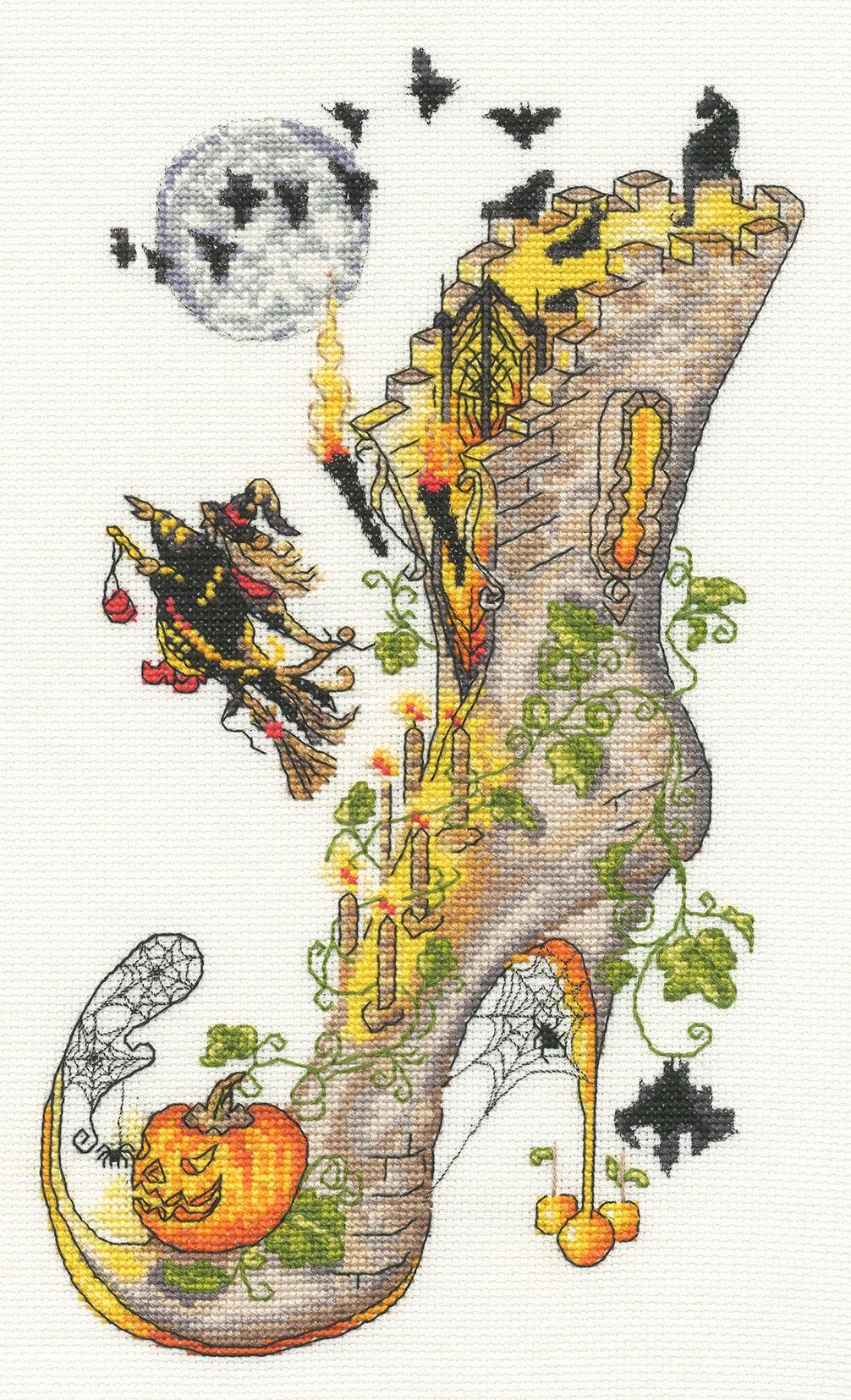 All Hallows' Party  XSK14 Counted Cross Stitch Kit, The Crafty Grimalkin - A Cross Stitch Store