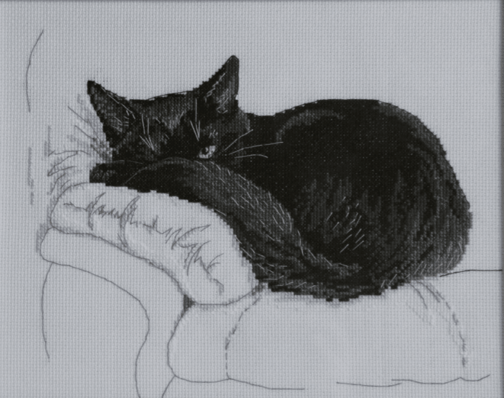 Among black cats M668 Counted Cross Stitch Kit, The Crafty Grimalkin - A Cross Stitch Store