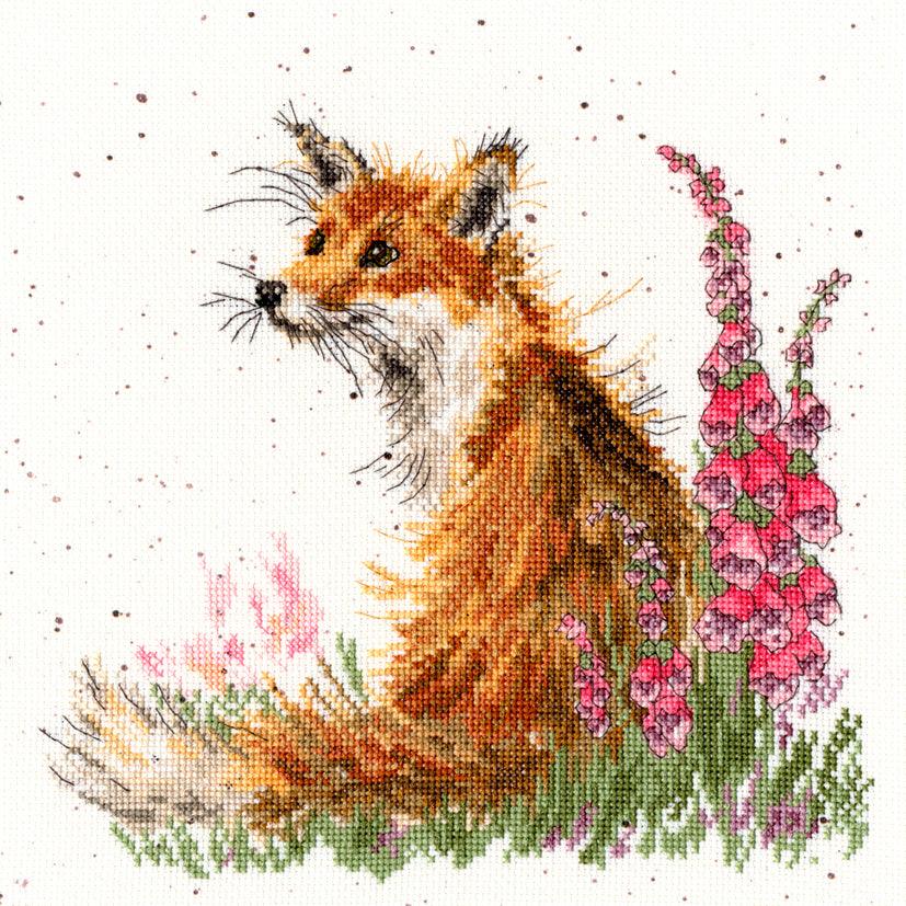 Amongst the Foxgloves XHD8 Counted Cross Stitch Kit, The Crafty Grimalkin - A Cross Stitch Store