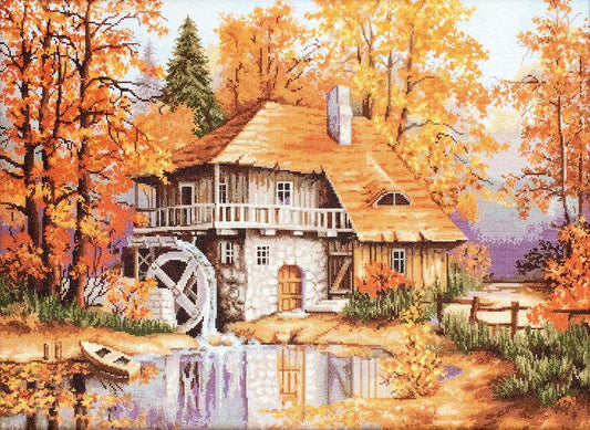 Autumn Landscape B481L Counted Cross-Stitch Kit, Needlecraft Kits, Needlecraft Kits, The Crafty Grimalkin - A Cross Stitch Store