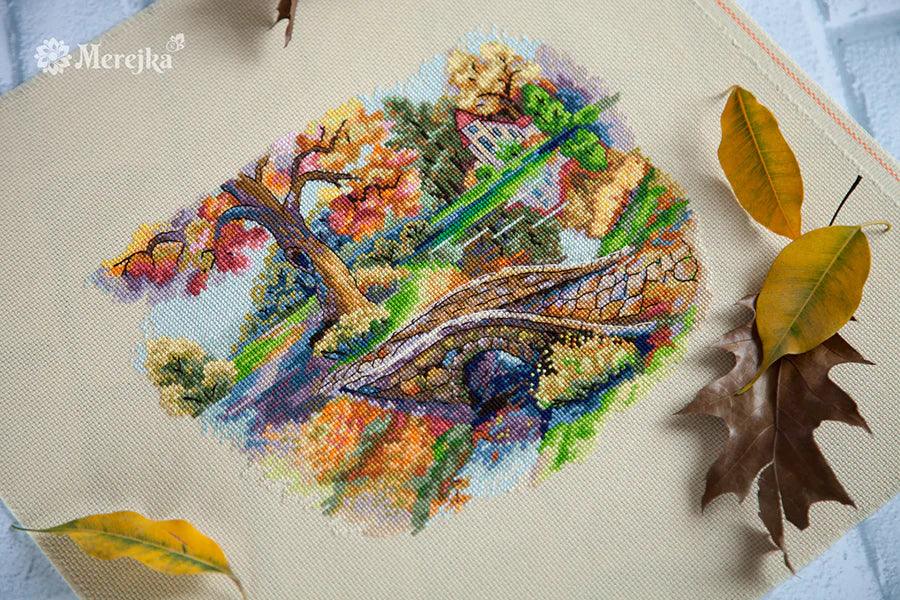 Autumn Landscape K-103 Counted Cross-Stitch Kit, The Crafty Grimalkin - A Cross Stitch Store