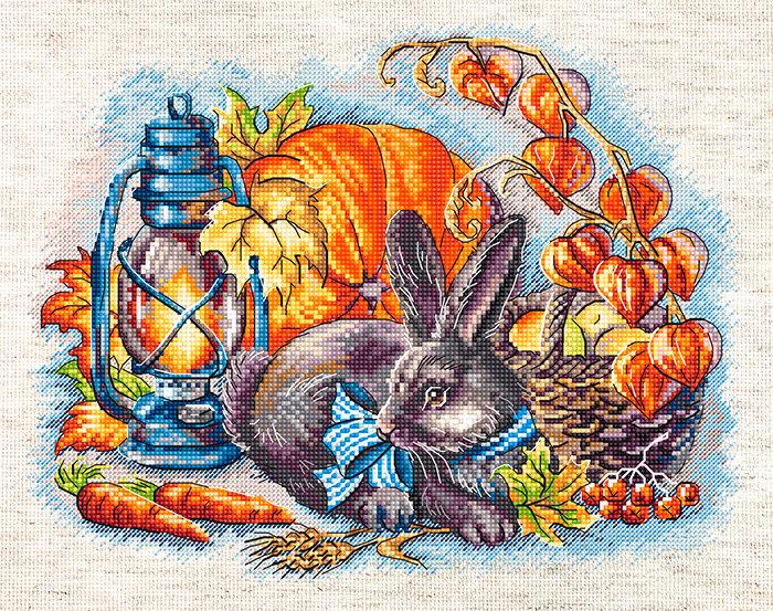 Autumn with a rabbit L8998 Counted Cross Stitch Kit, Needlecraft Kits, The Crafty Grimalkin - A Cross Stitch Store