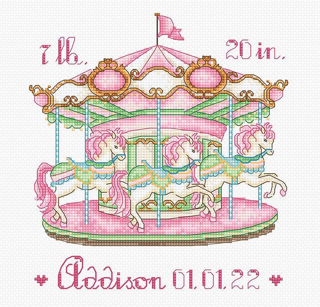 Baby Carousel L8046 Counted Cross Stitch Kit, Needlecraft Kits, The Crafty Grimalkin - A Cross Stitch Store