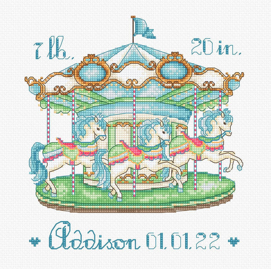 Baby Carousel L8047 Counted Cross Stitch Kit, Needlecraft Kits, The Crafty Grimalkin - A Cross Stitch Store