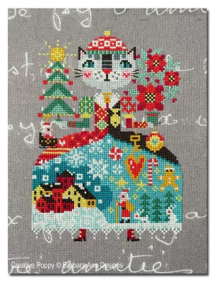 Christmas Cat - Barbara Ana Designs - Cross Stitch Pattern, Needlecraft Patterns, Needlecraft Patterns, The Crafty Grimalkin - A Cross Stitch Store