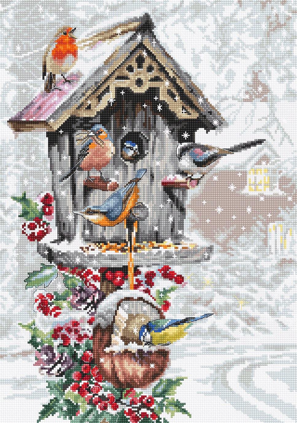 Bird House  B2399L Counted Cross-Stitch Kit, Needlecraft Kits, Needlecraft Kits, The Crafty Grimalkin - A Cross Stitch Store