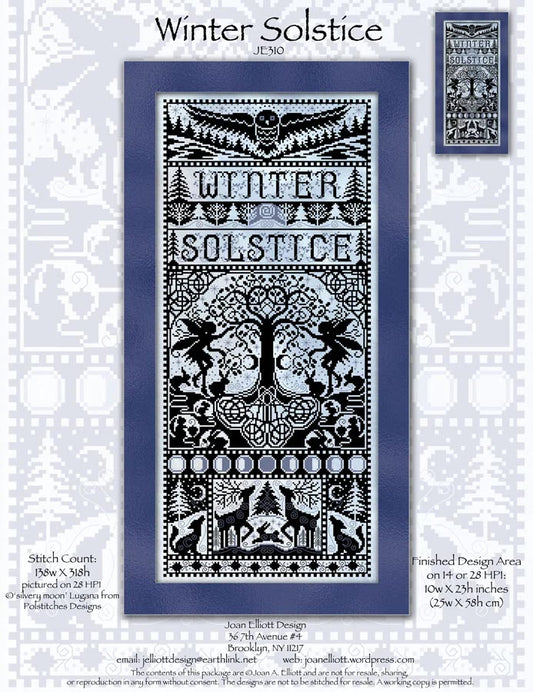 Winter Solstice by Joan Elliot Design - Cross Stitch Pattern, Needlecraft Patterns, The Crafty Grimalkin - A Cross Stitch Store