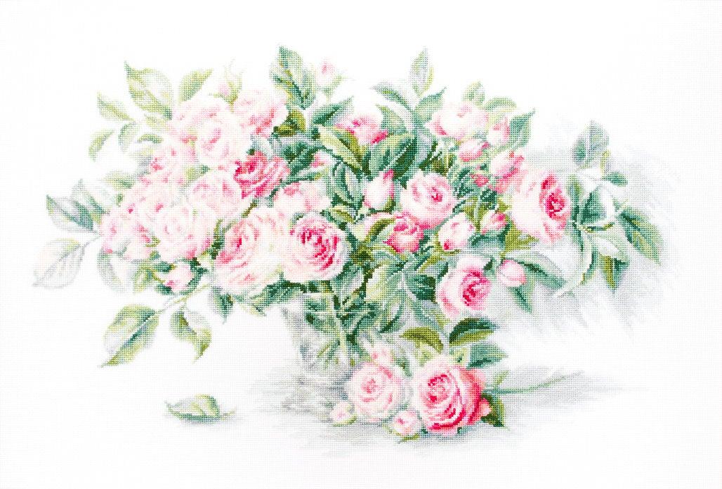 Bouquet of Pink Roses BL22866L Counted Cross-Stitch Kit, Needlecraft Kits, Needlecraft Kits, The Crafty Grimalkin - A Cross Stitch Store