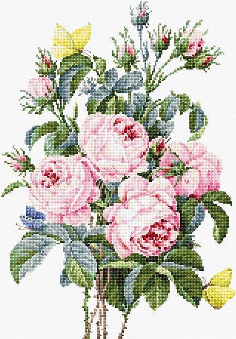 Bouquet of roses B2373L Counted Cross-Stitch Kit, Needlecraft Kits, Needlecraft Kits, The Crafty Grimalkin - A Cross Stitch Store