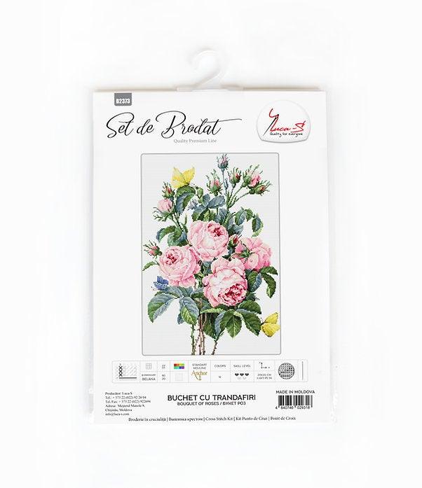 Bouquet of roses B2373L Counted Cross-Stitch Kit, Needlecraft Kits, Needlecraft Kits, The Crafty Grimalkin - A Cross Stitch Store