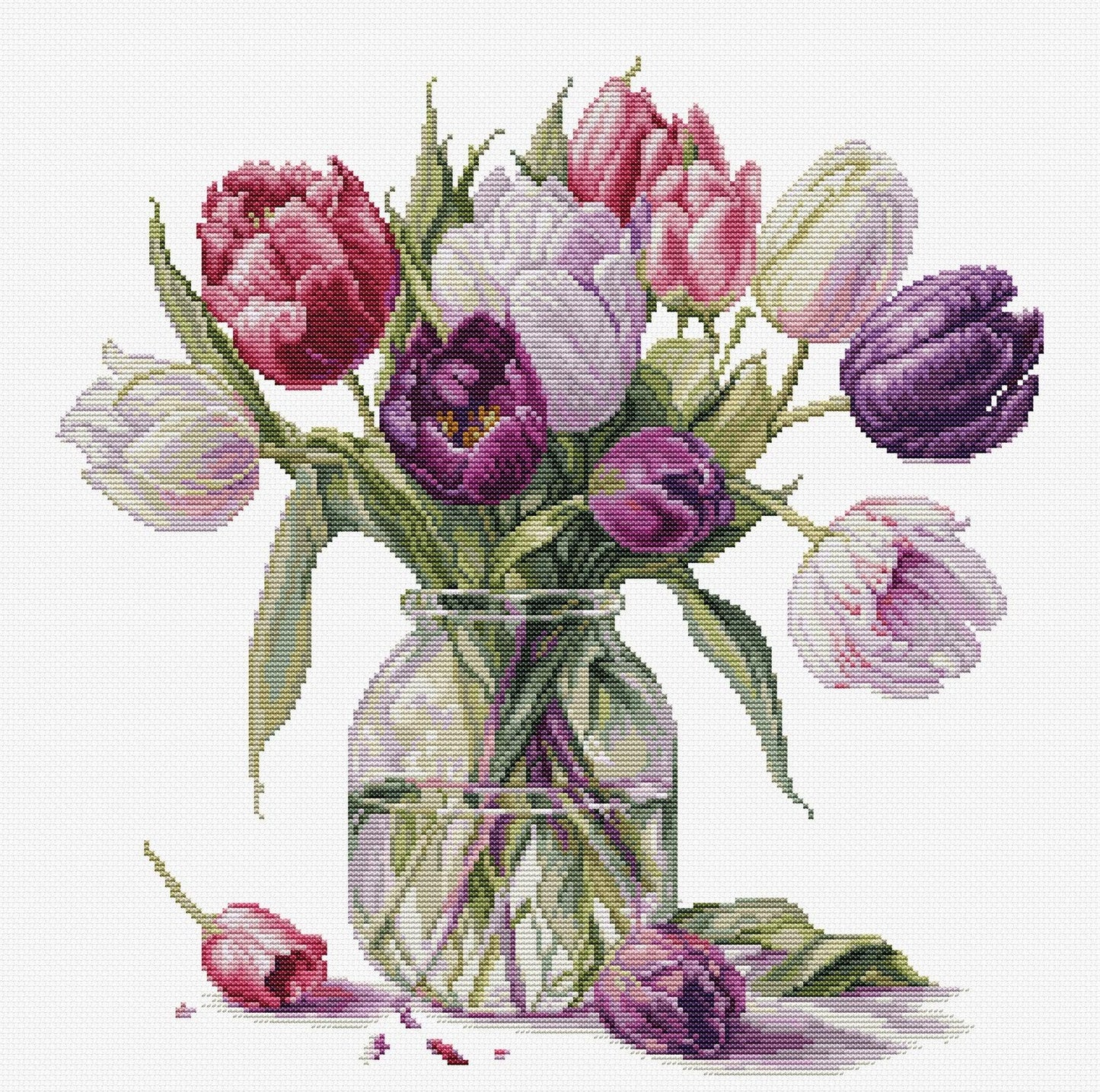 Bouquet of Tulips B7029L Counted Cross-Stitch Kit, The Crafty Grimalkin - A Cross Stitch Store