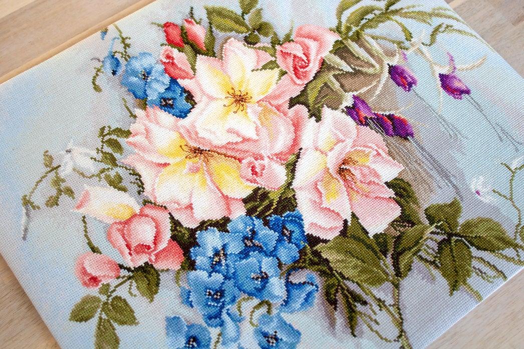 Bouquet with Bells BA2362L Counted Cross-Stitch Kit, Needlecraft Kits, Needlecraft Kits, The Crafty Grimalkin - A Cross Stitch Store