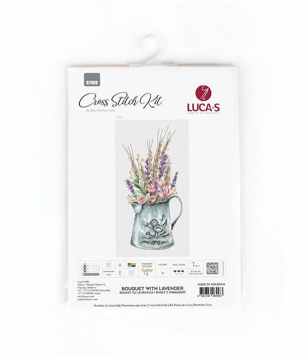 Bouquet with lavender B7008L Counted Cross-Stitch Kit, Needlecraft Kits, Needlecraft Kits, The Crafty Grimalkin - A Cross Stitch Store