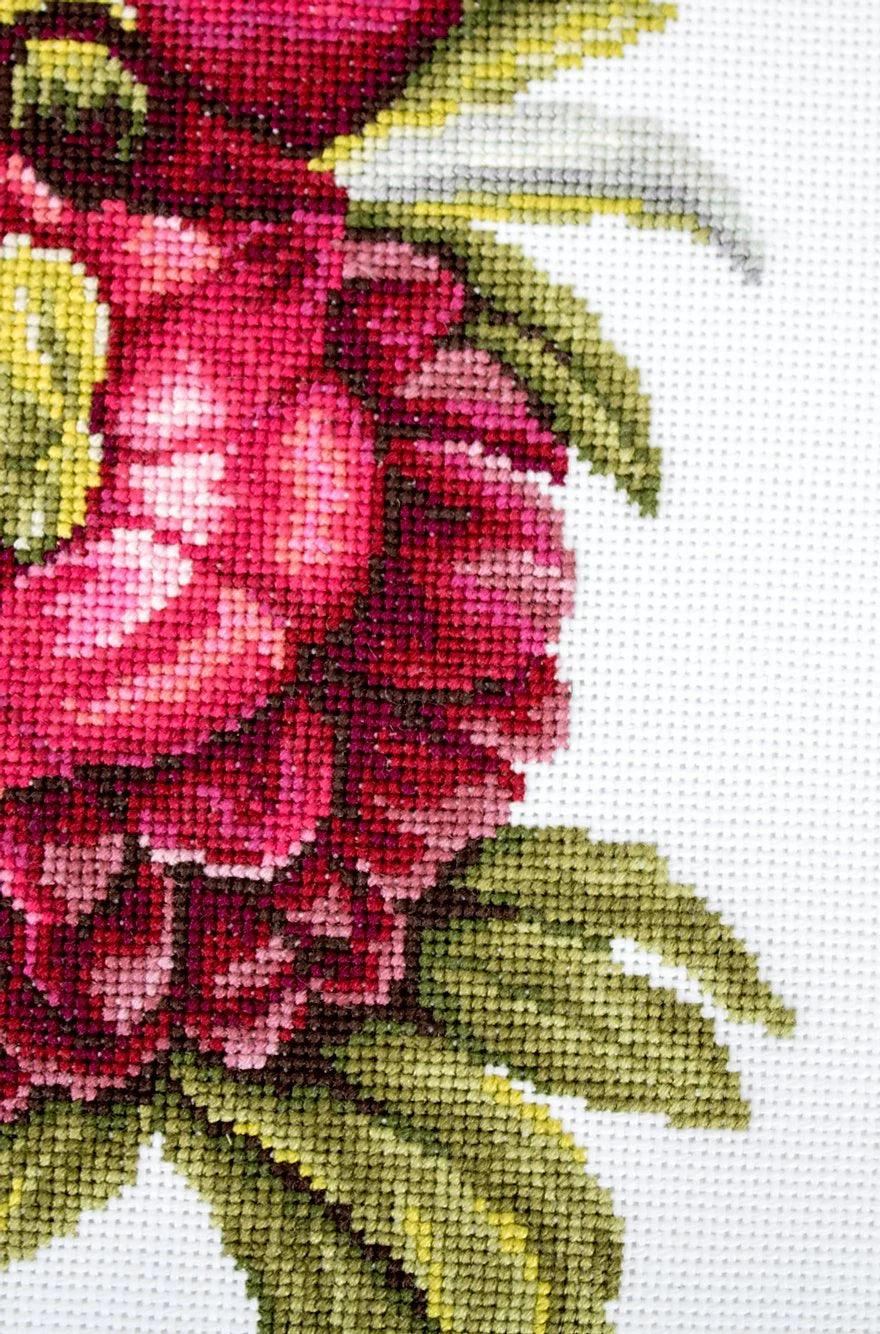 Bouquet with peonies B2354L Counted Cross-Stitch Kit, The Crafty Grimalkin - A Cross Stitch Store