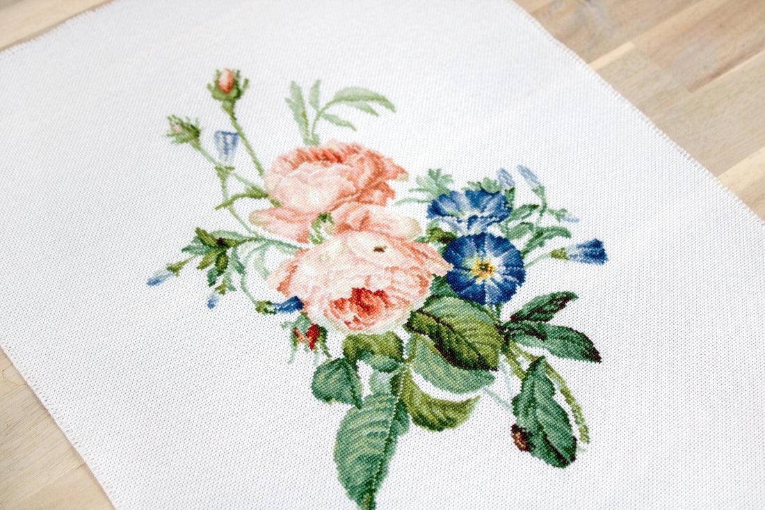 Bouquet with Roses B2351L Counted Cross-Stitch Kit, The Crafty Grimalkin - A Cross Stitch Store