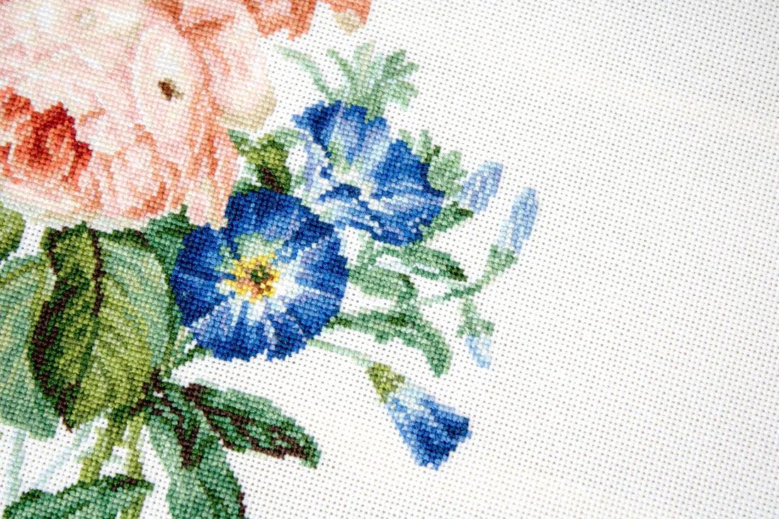 Bouquet with Roses B2351L Counted Cross-Stitch Kit, The Crafty Grimalkin - A Cross Stitch Store