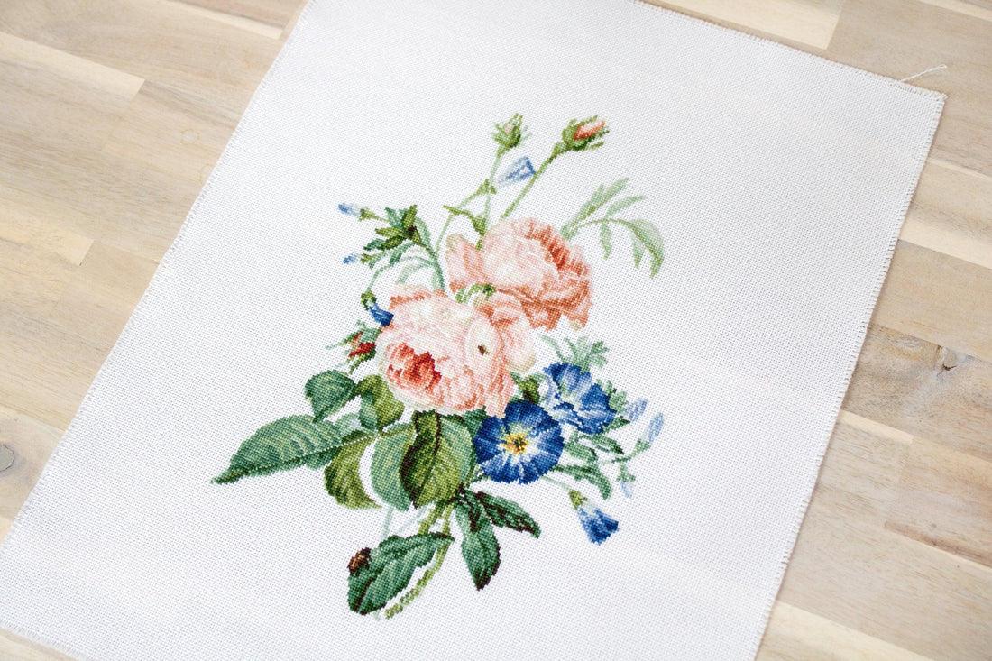 Bouquet with Roses B2351L Counted Cross-Stitch Kit, The Crafty Grimalkin - A Cross Stitch Store