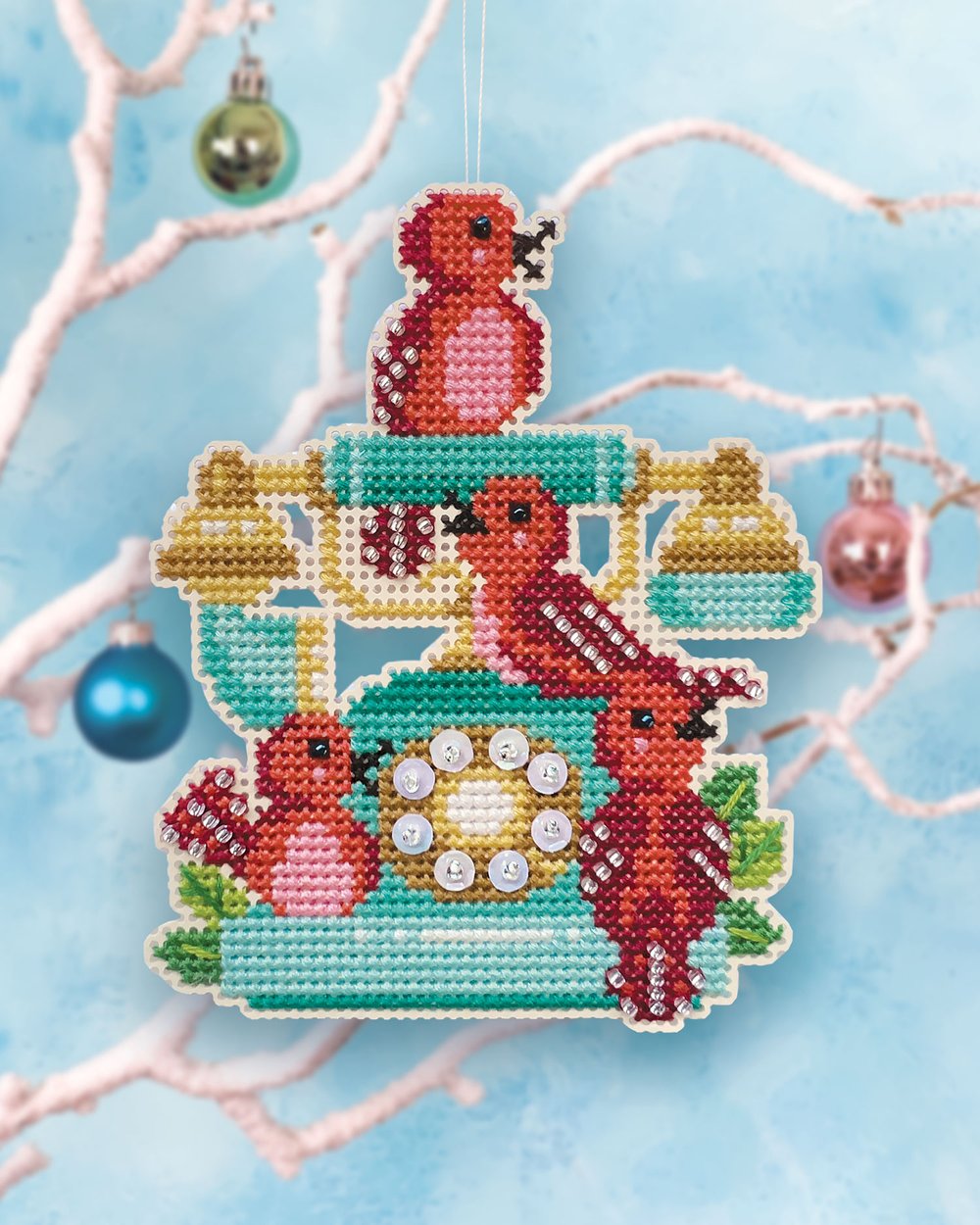 Calling Birds - Satsuma Street - Cross Stitch Kit, The Crafty Grimalkin - A Cross Stitch Store