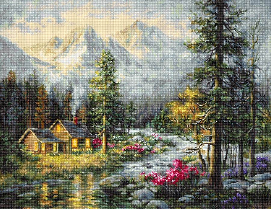 Camper's Cabin B610L Counted Cross-Stitch Kit, Needlecraft Kits, Needlecraft Kits, The Crafty Grimalkin - A Cross Stitch Store