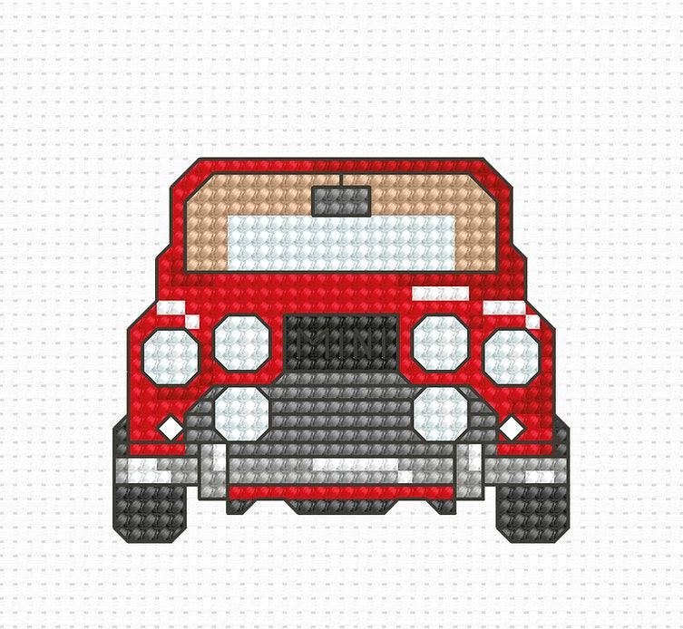 Car B024L Counted Cross-Stitch Kit, The Crafty Grimalkin - A Cross Stitch Store