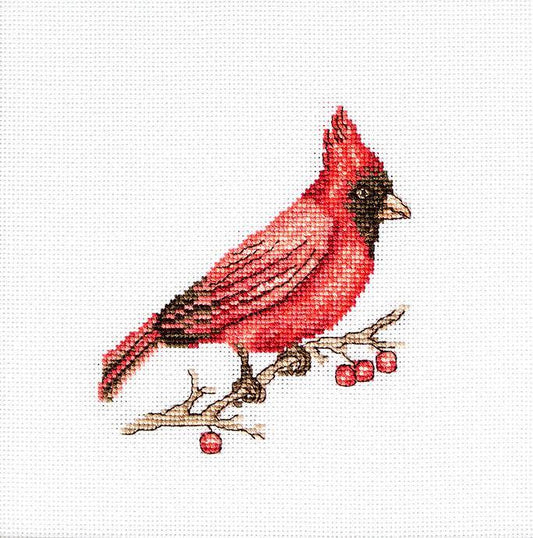 Cardinal - Cross Stitch Kit - Luca- S, Needlecraft Kits, The Crafty Grimalkin - A Cross Stitch Store