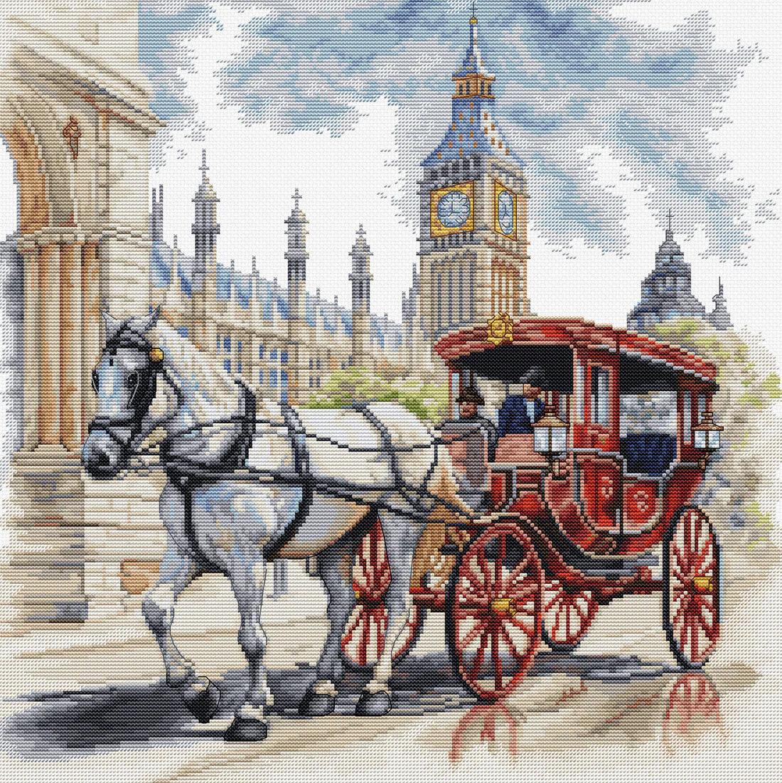 Carriage Ride  BU5040L Counted Cross-Stitch Kit, The Crafty Grimalkin - A Cross Stitch Store