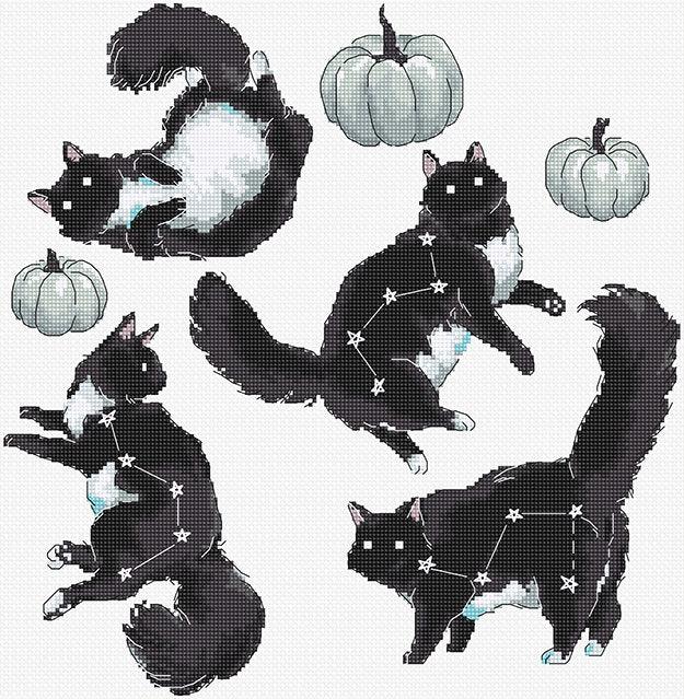 Cat Constellation L8817 Counted Cross Stitch Kit, The Crafty Grimalkin - A Cross Stitch Store