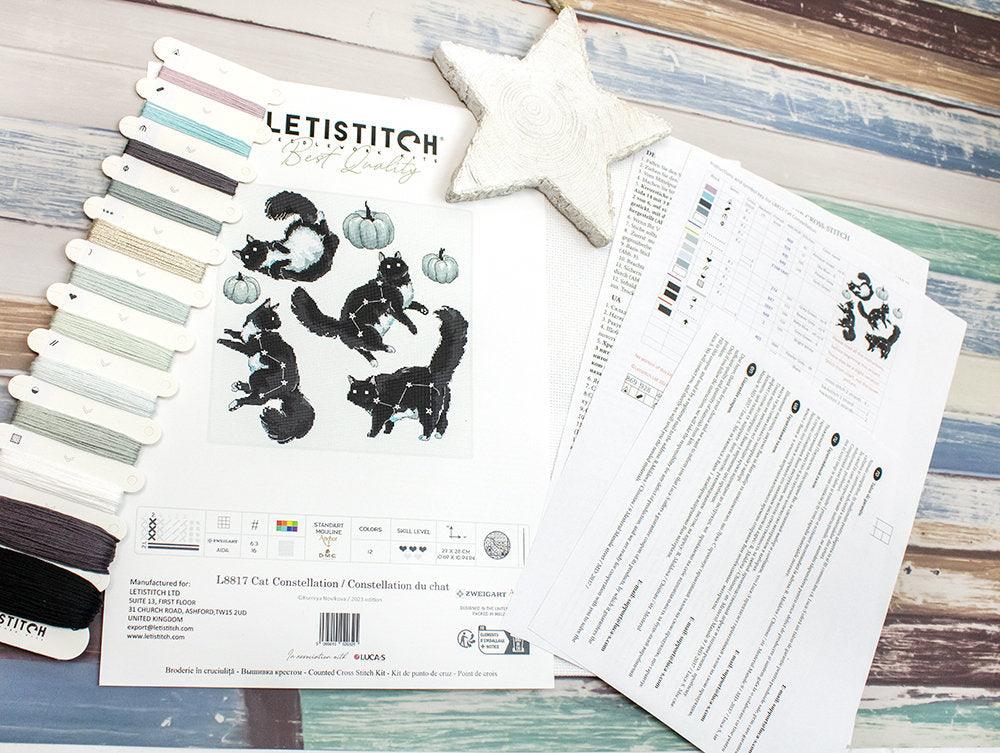 Cat Constellation L8817 Counted Cross Stitch Kit, The Crafty Grimalkin - A Cross Stitch Store