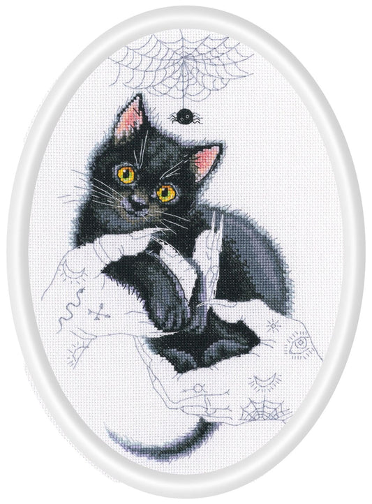 Cat magic M905 Counted Cross Stitch Kit, The Crafty Grimalkin - A Cross Stitch Store