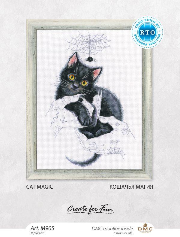 Cat magic M905 Counted Cross Stitch Kit, The Crafty Grimalkin - A Cross Stitch Store