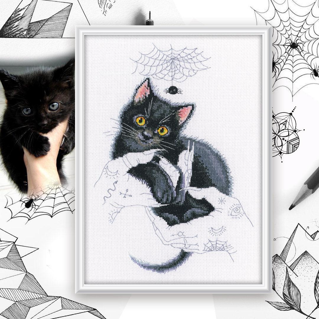 Cat magic M905 Counted Cross Stitch Kit, The Crafty Grimalkin - A Cross Stitch Store