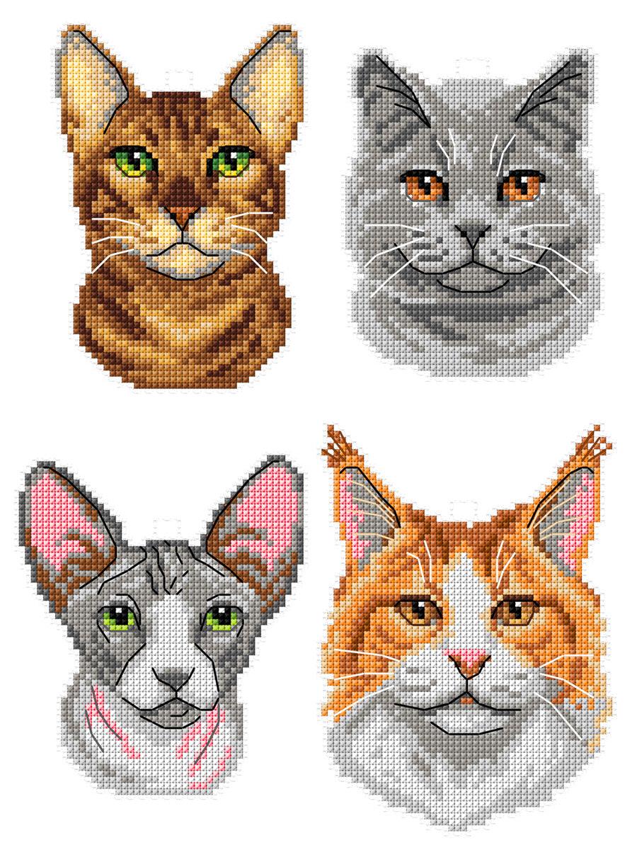 Cats 140CS Counted Cross-Stitch Kit, The Crafty Grimalkin - A Cross Stitch Store