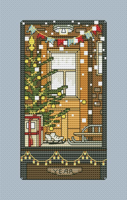 Christmas Card 11 - PDF Cross Stitch Pattern, The Crafty Grimalkin - A Cross Stitch Store