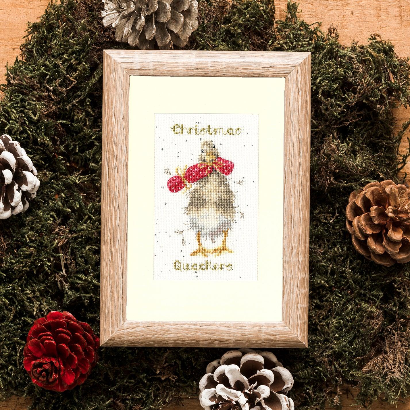 Christmas Card - Christmas Quackers XMAS48 Counted Cross Stitch Kit, The Crafty Grimalkin - A Cross Stitch Store