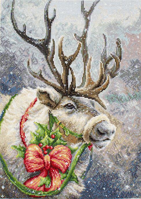 Christmas Deer B598L Counted Cross-Stitch Kit, Needlecraft Kits, Needlecraft Kits, The Crafty Grimalkin - A Cross Stitch Store