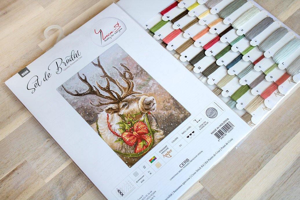 Christmas Deer B598L Counted Cross-Stitch Kit, Needlecraft Kits, Needlecraft Kits, The Crafty Grimalkin - A Cross Stitch Store