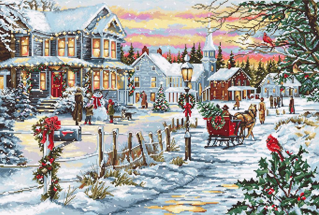 Christmas Eve B595L Counted Cross-Stitch Kit, The Crafty Grimalkin - A Cross Stitch Store