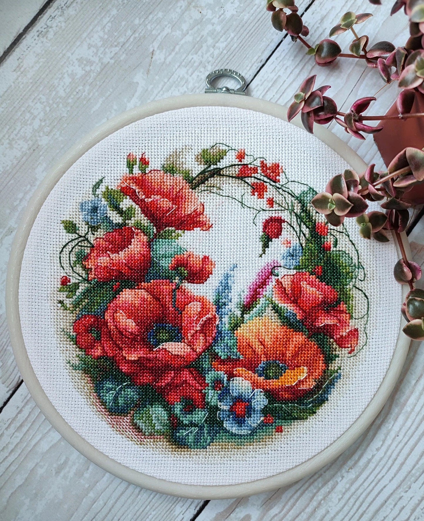 Composition With Poppies BC209l Counted Cross-Stitch Kit, The Crafty Grimalkin - A Cross Stitch Store