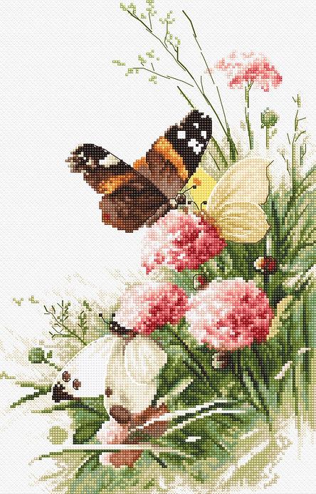 Counted Cross Stitch Kit Butterflies in the field Leti938, The Crafty Grimalkin - A Cross Stitch Store