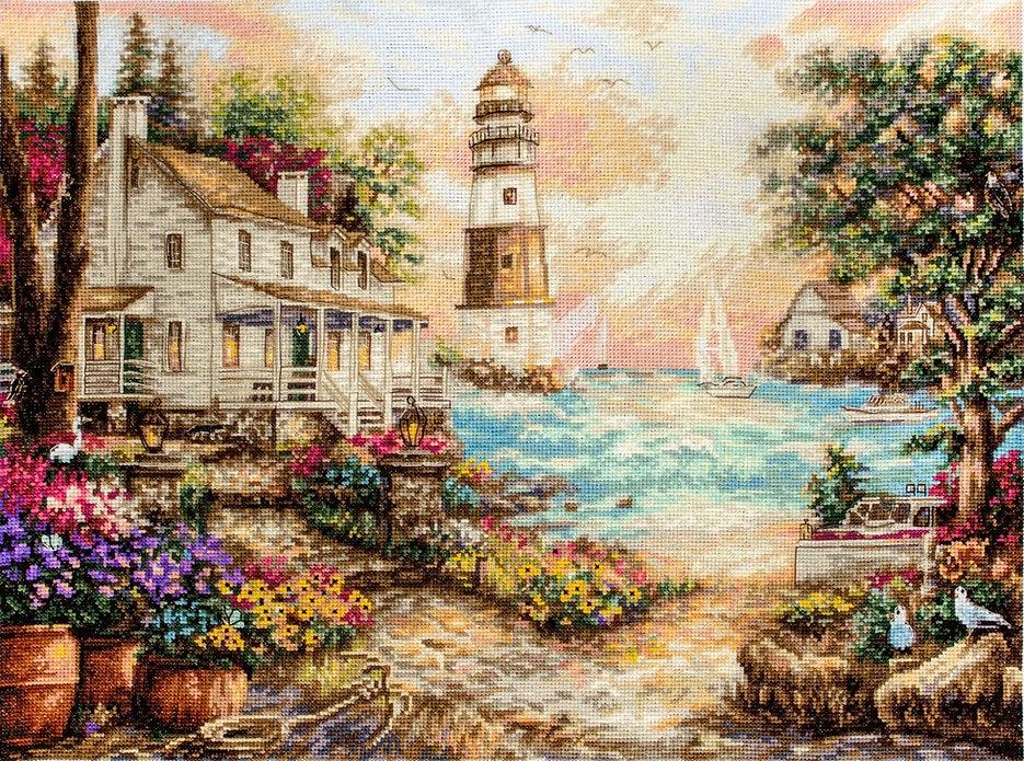 Counted Cross Stitch Kit Cottage by the sea Leti962, Needlecraft Kits, Needlecraft Kits, The Crafty Grimalkin - A Cross Stitch Store